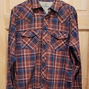 Men's Pearl Snap Button Down Shirt